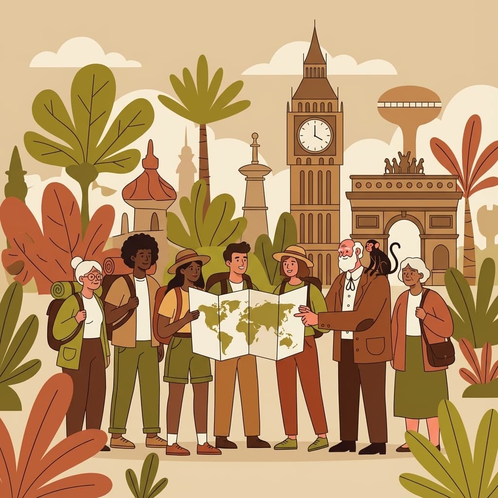 Locals exploring the city